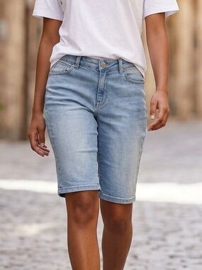 BUFFALO (10) David Bitton Samuella Bermuda Shorts Denim Mid-Rise Stretch